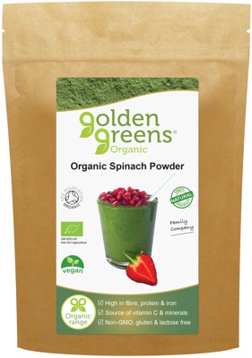 Ebay listing for Golden Greens Organic Spinach Powder